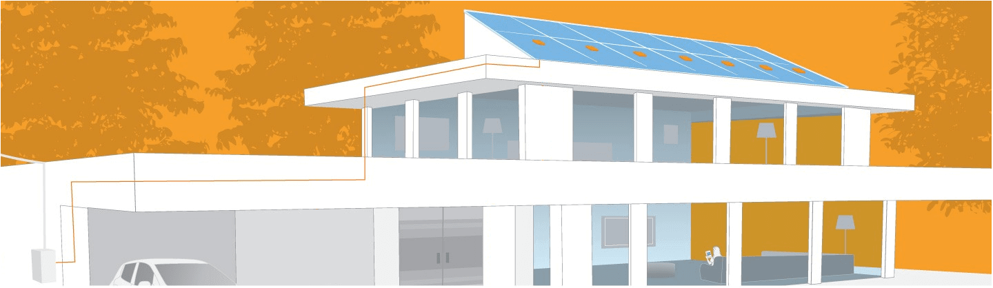 Casa com painéis solares instalados no telhado e micro inversores em Campinas